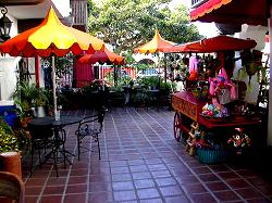 courtyard walkway at Bazaar del Mundo