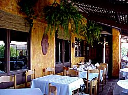 El Agave restaurant tables on balcony