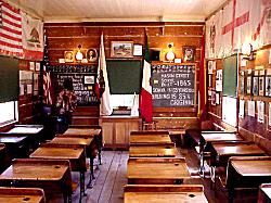 inside old one room school house