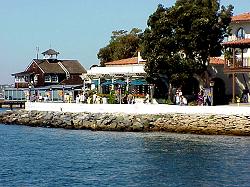 Boat-side view of Seaport Village