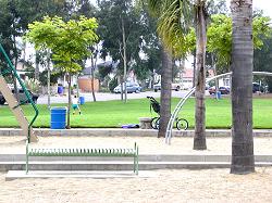 Trolly Barn Park playground sandbox